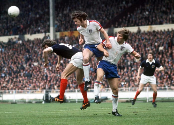 Dave Watson and Colin Todd England